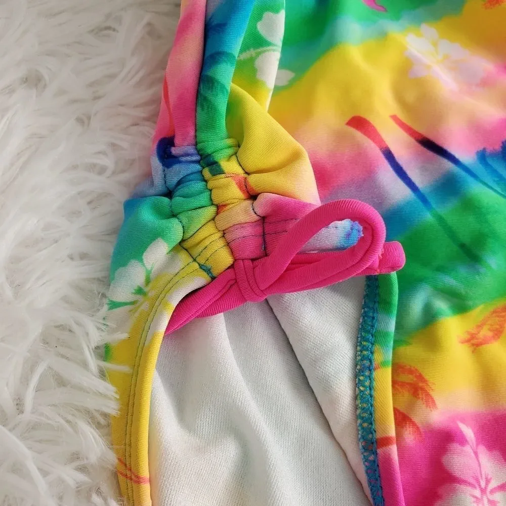 Angel Beach Girl's Size 12 One Piece Flamingo Bathing Suit
